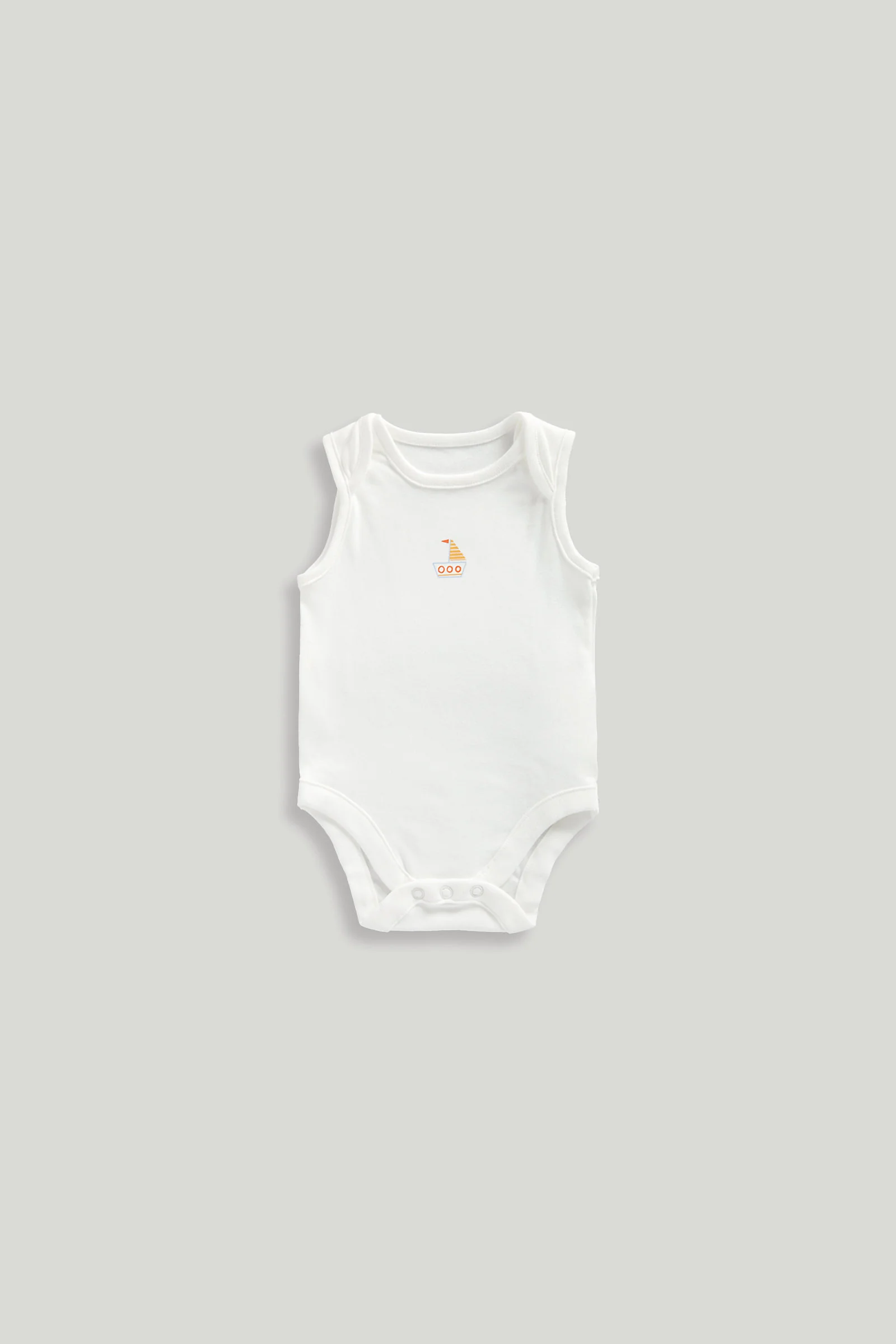 5 Pack Boat and Stripe Sleeveless Bodysuits