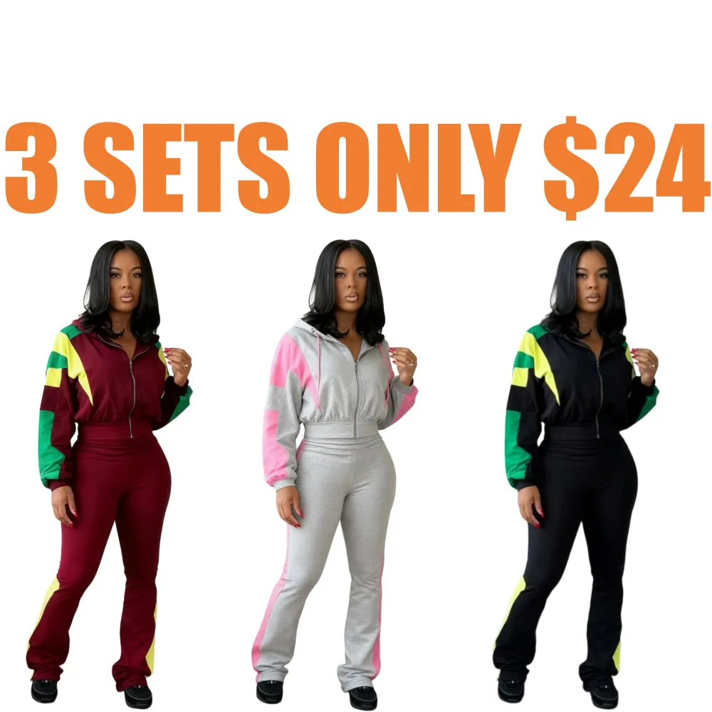 Women's Bailey Color - Block Tracksuit Set