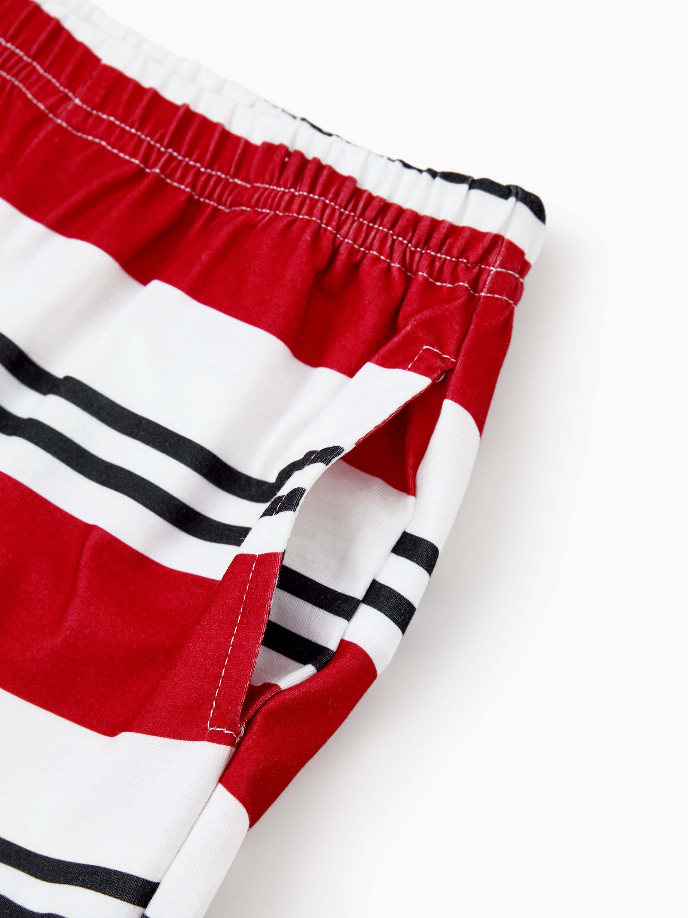 Christmas Matching Family Pajamas Set Elf Print PJS with Christmas Socks Black