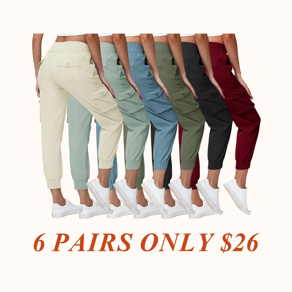 Women's Cargo Pants Casual Lightweight Hiking Outdoor Pants Quick Dry Travel Sweatpants Joggers