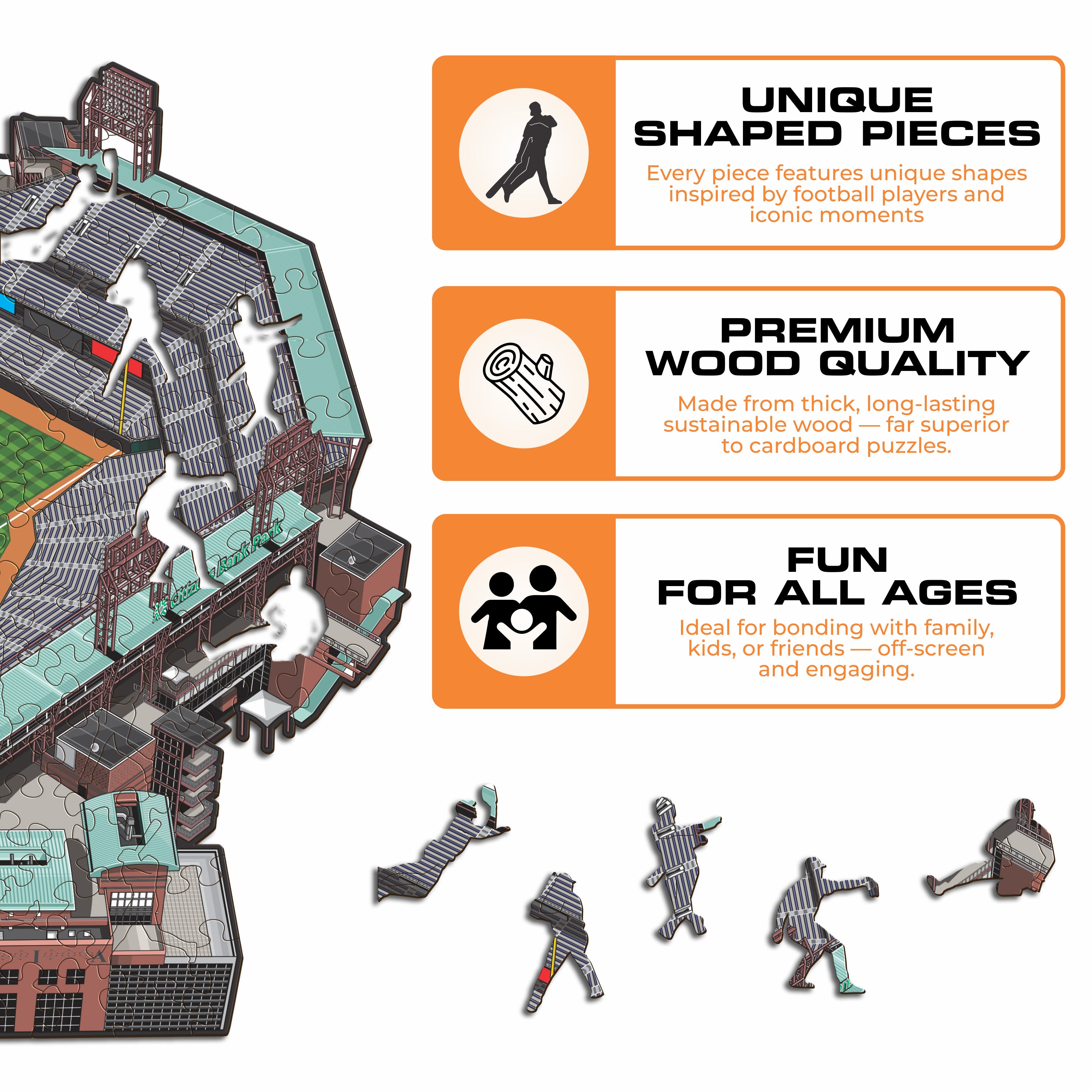 Philadelphia Phillies™ Citizens Bank Park Stadium - Wooden Puzzle