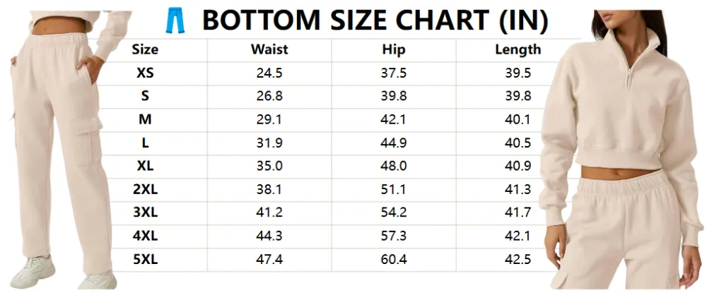 Women's Half-Zip Sports Top and Pants Set