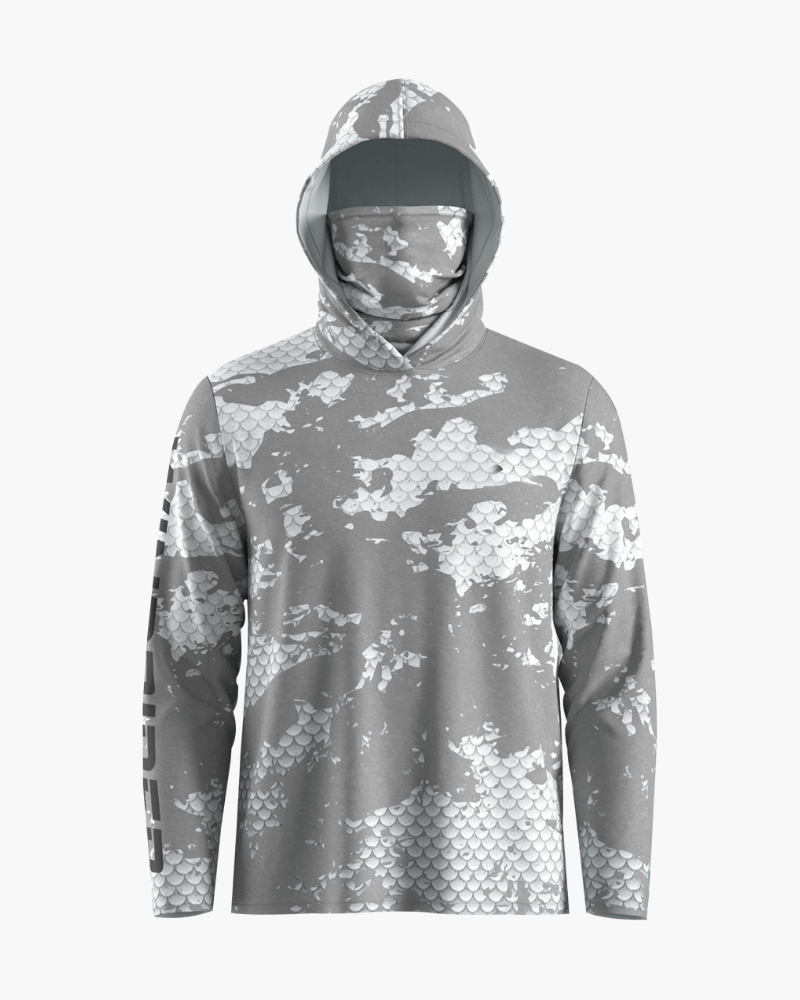 Men’s Sun Protection Fishing Hoodie with Built-In Face Gaiter