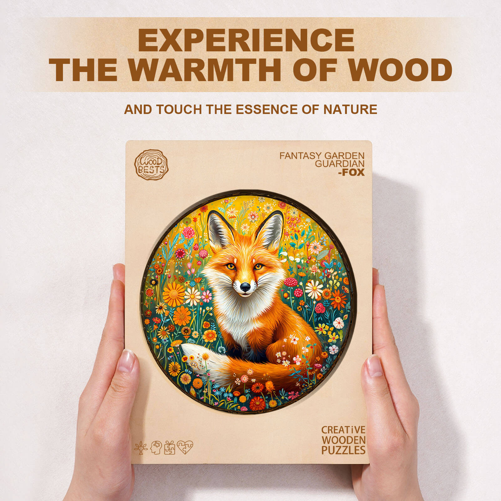 Fantasy Garden Guardian-Fox Wooden Jigsaw Puzzle
