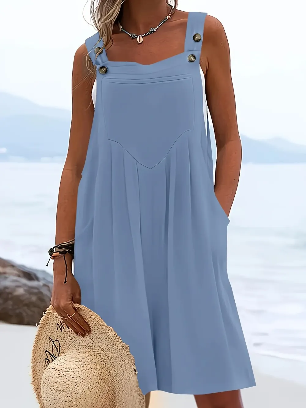 Women's Plus-Size Casual & Stylish Wide-Leg Shorts — Loose Fit, Featuring a Belt and Buttoned Pockets