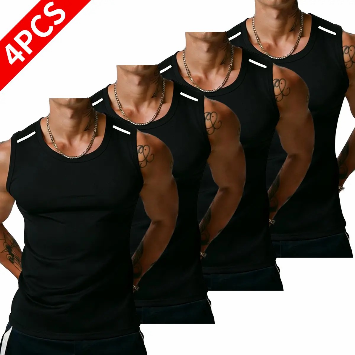 Men's Vests Casual Tank Tops Knit Sleeveless Lightweight Tee Muscle Basic T Shirts