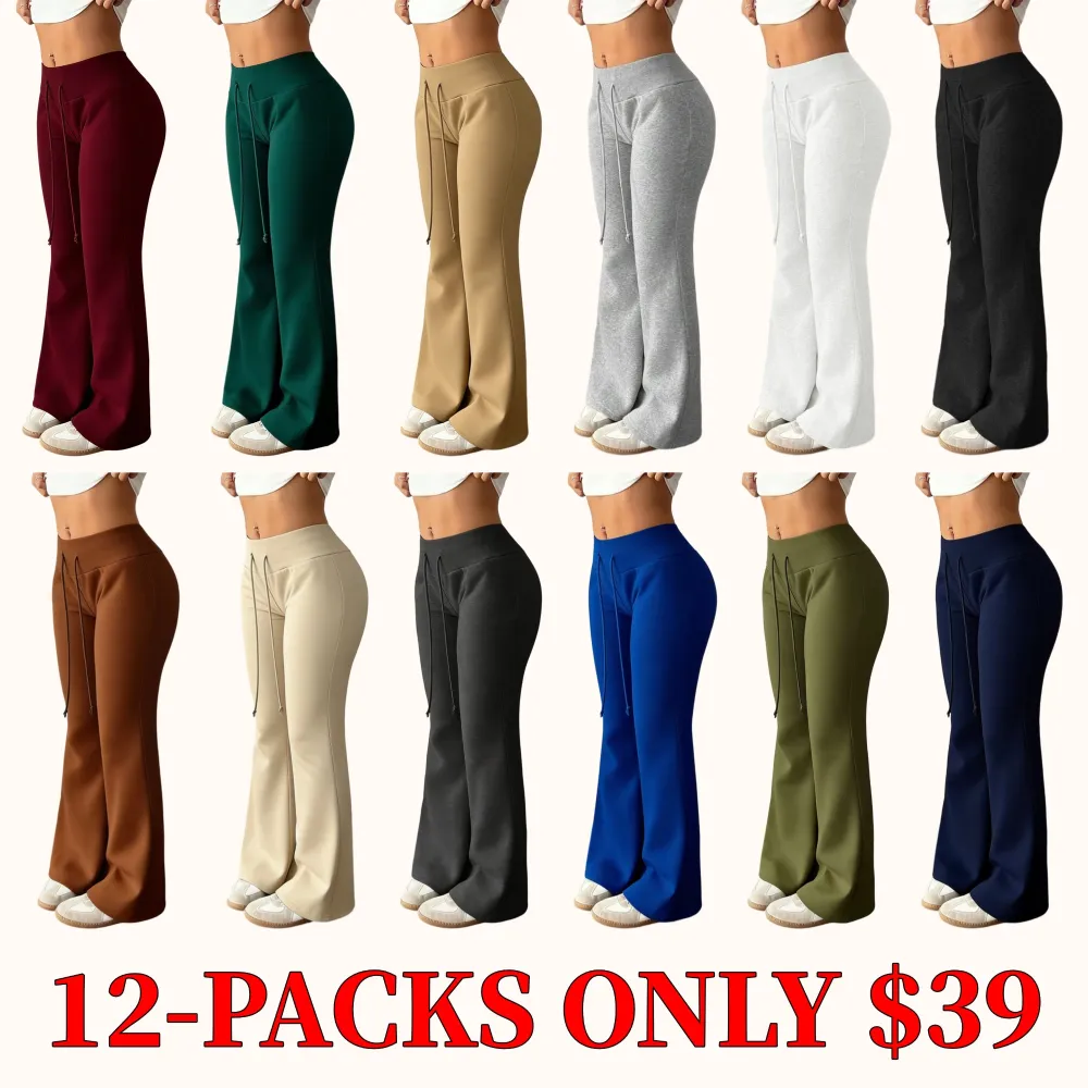 Women's casual low-waist drawstring elastic sports pants