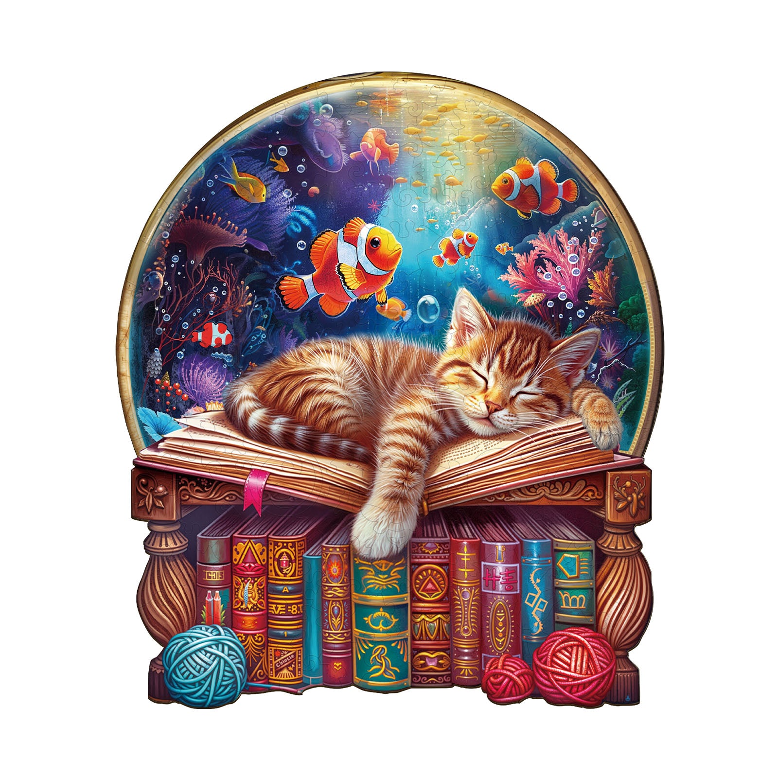 kitten dream Wooden Jigsaw Puzzle