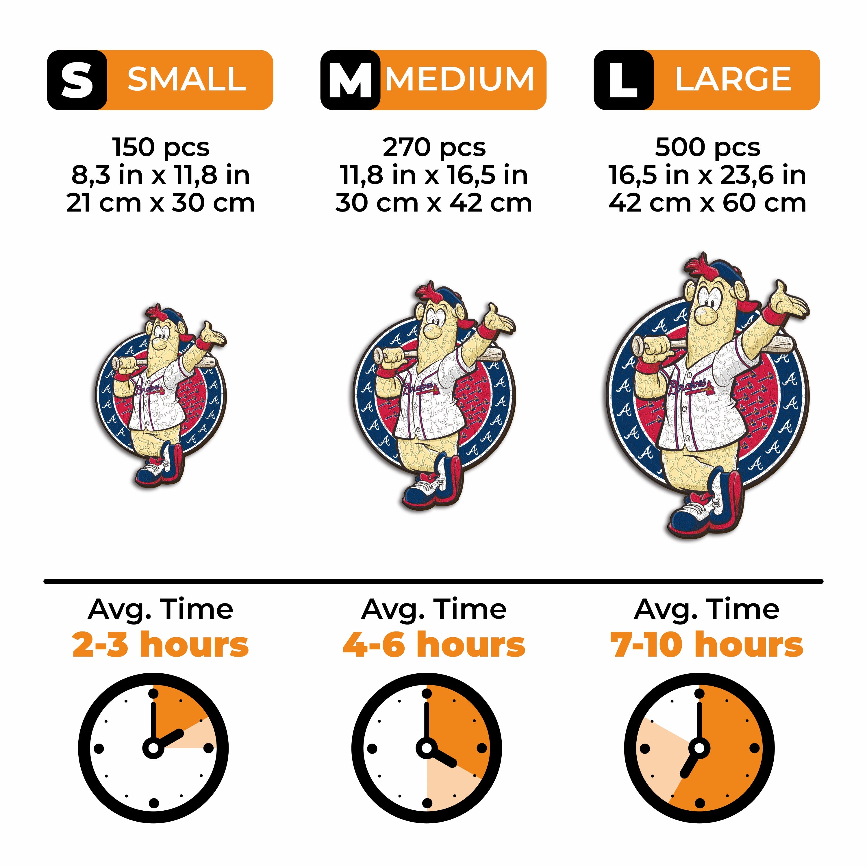 Atlanta Braves™ Mascot - Wooden Puzzle