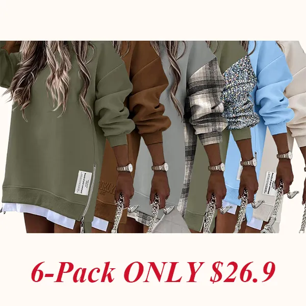 Womens Long Sleeve Pullover Sweatshirt