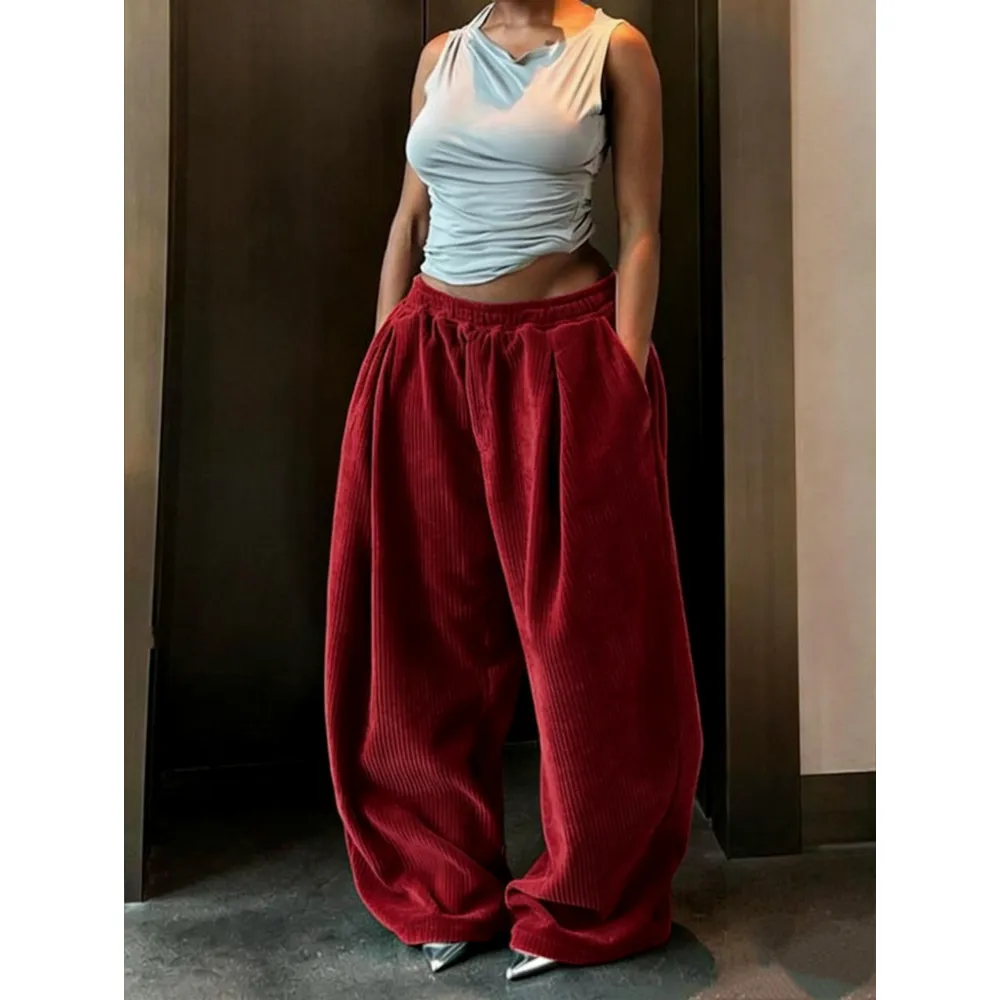 Women's Plain High Waist Straight Leg Sweatpants