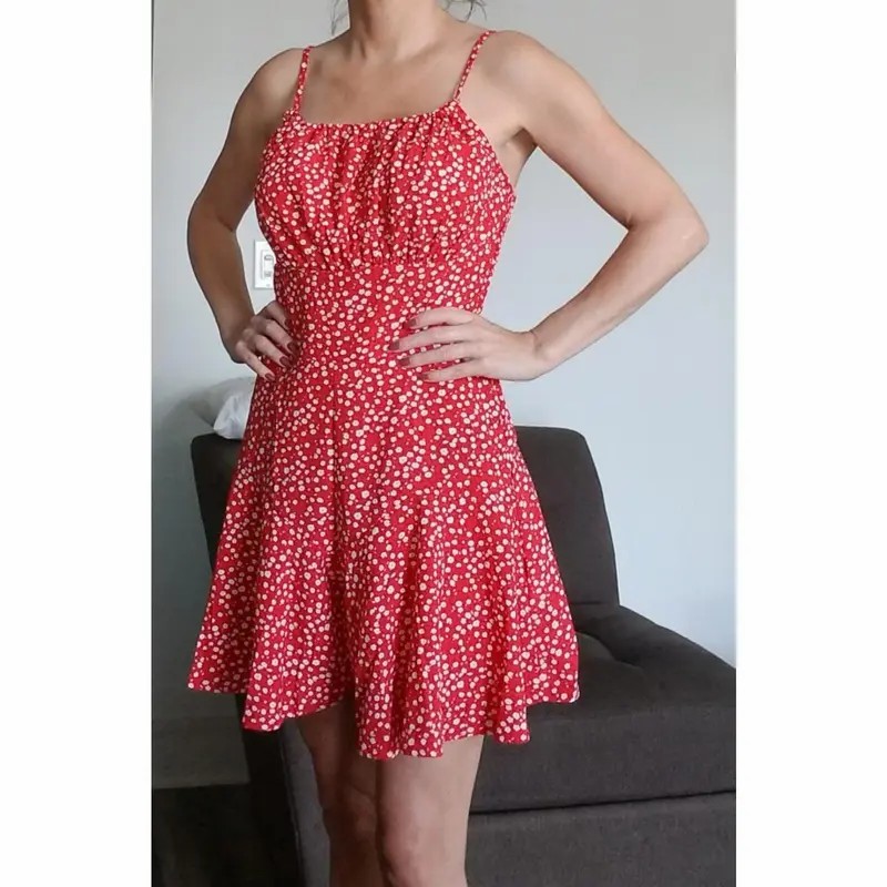 Women's Boho Floral Wide Leg Short Romper – Spaghetti Strap Smocked Jumpsuit