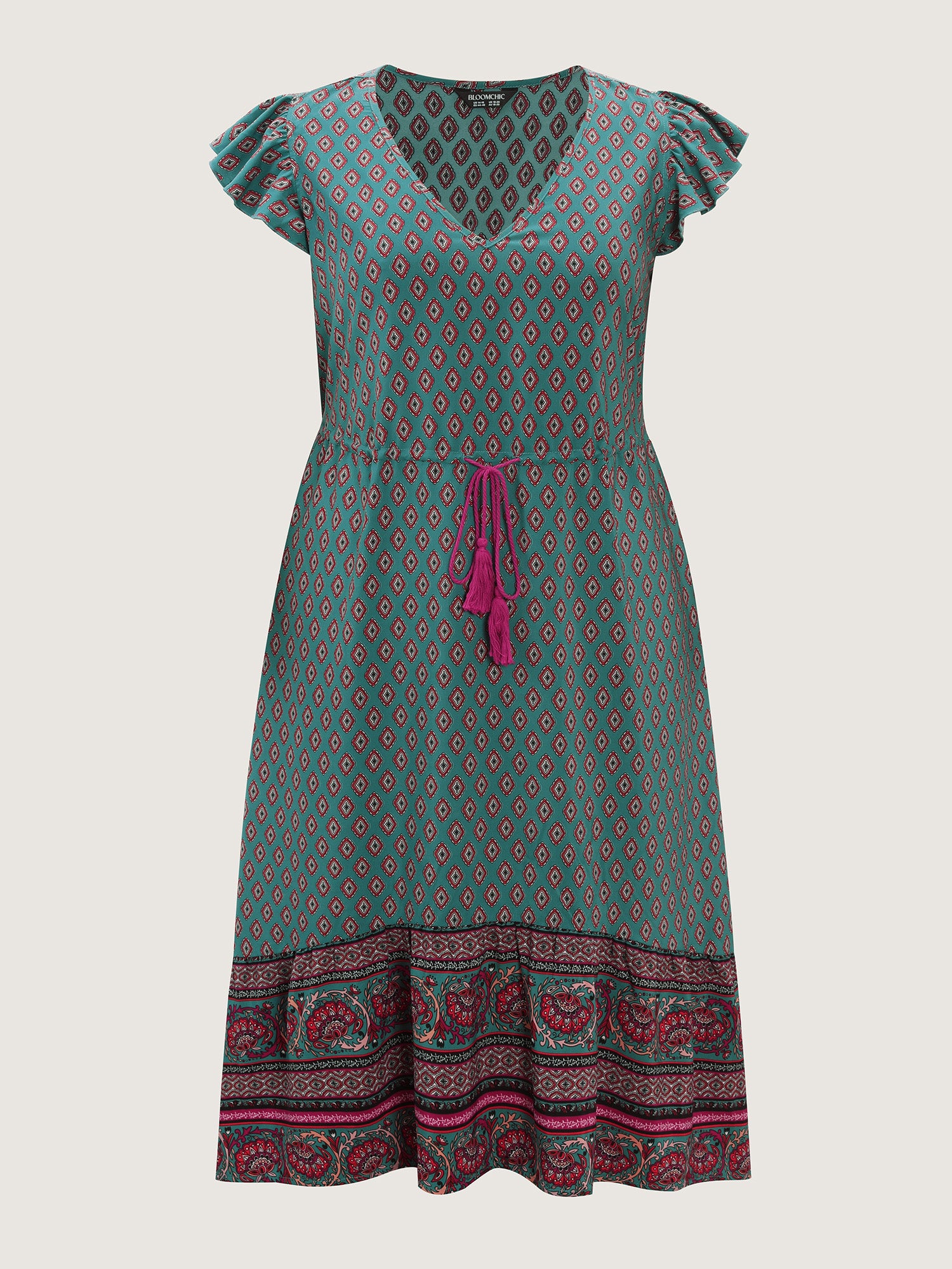 Floral Print High-Low Hem Midi Dress