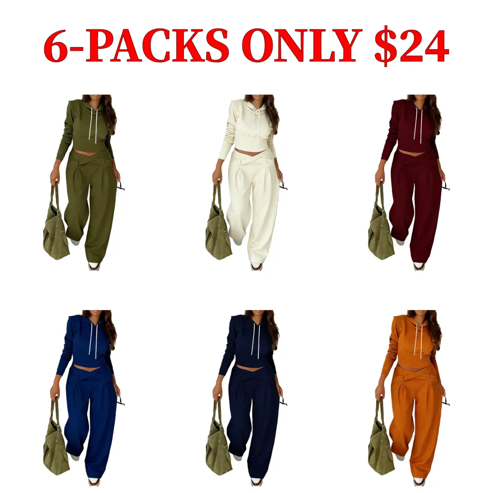 Women's casual hooded sweatshirt set