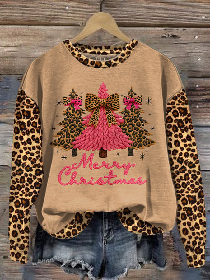 Women's Retro Christmas Season Art Print Sweatshirt