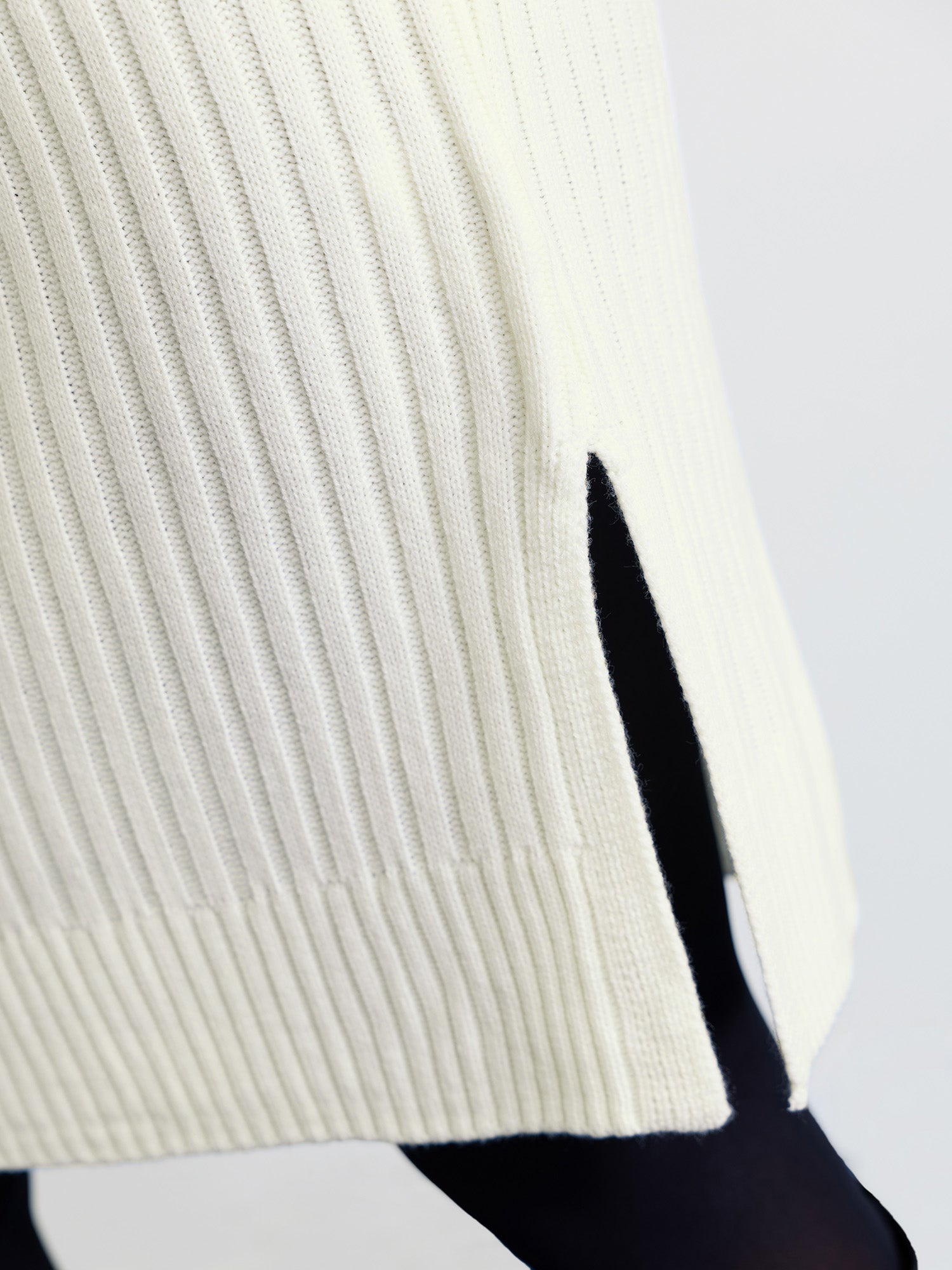 High Turtleneck Textured Sweater Dress