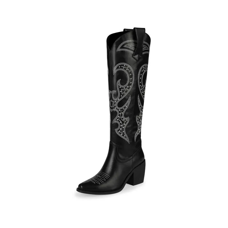 Knee High Cowboy Cowgirl Boots For Women