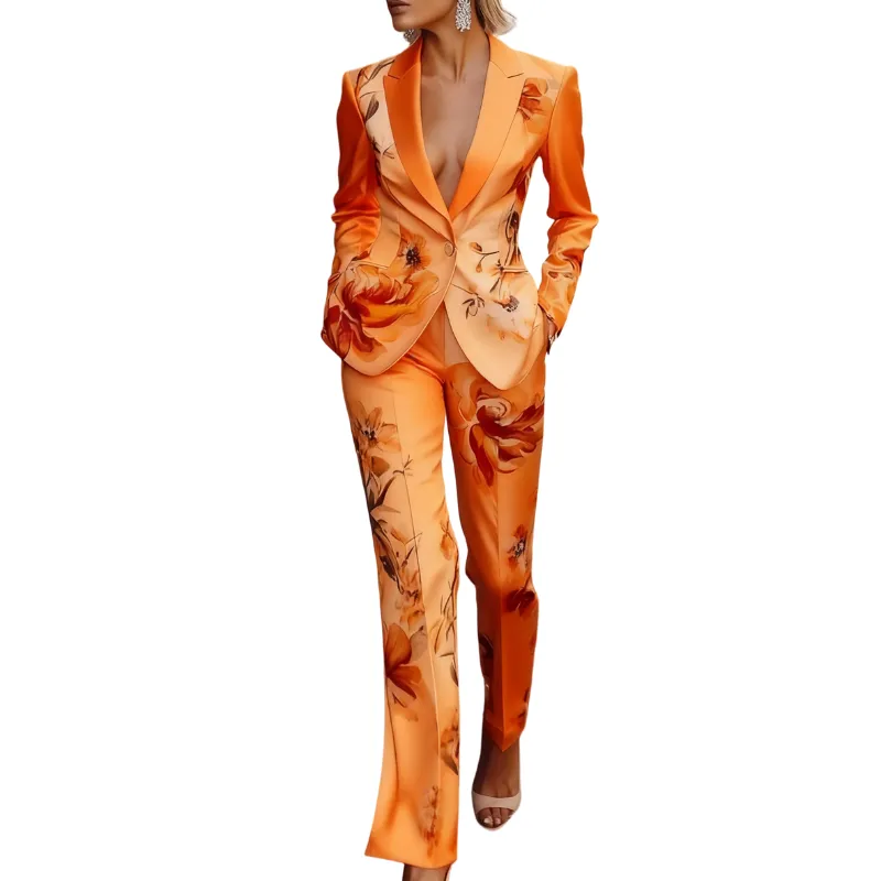 Two-piece Set Women's Floral Print Se