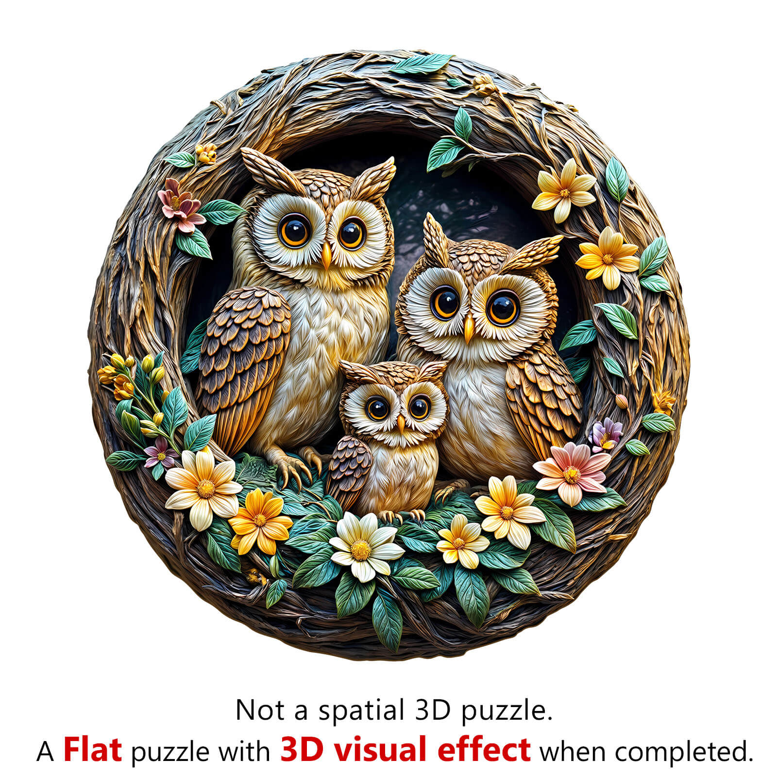 3D warm family Wooden Jigsaw Puzzle