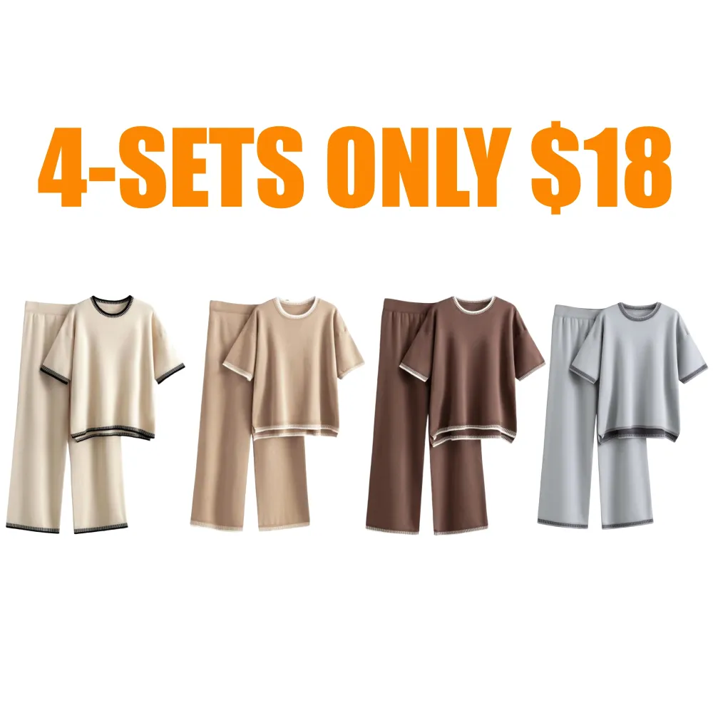 Women's Knit 2 Piece Sweater Sets