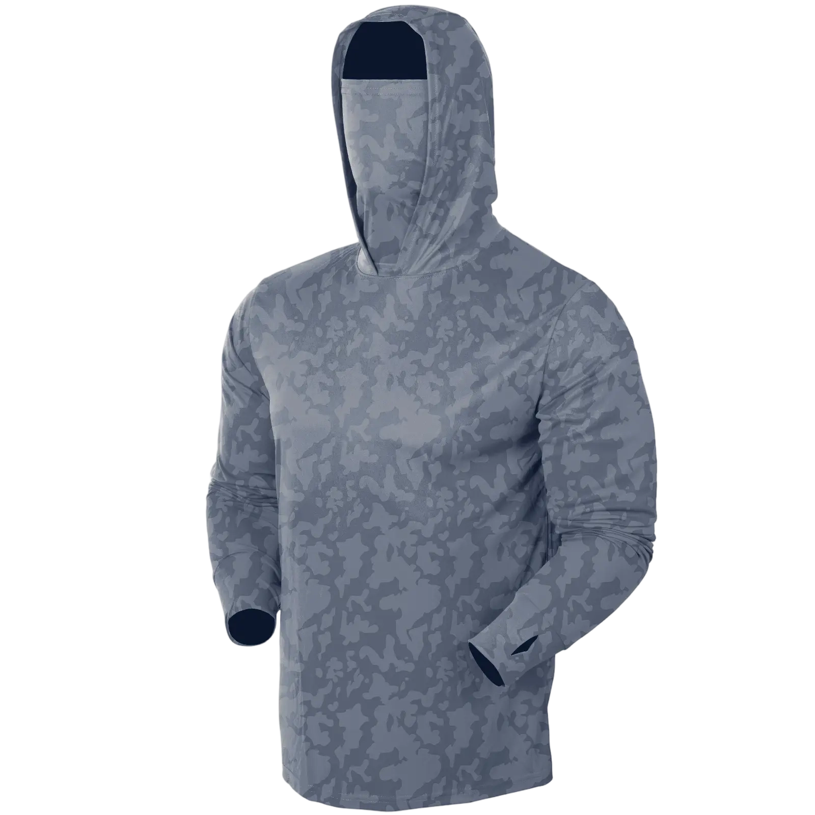 Men’s UPF 50+ Hooded Sun Protection Shirt with Face Mask & Neck Gaiter
