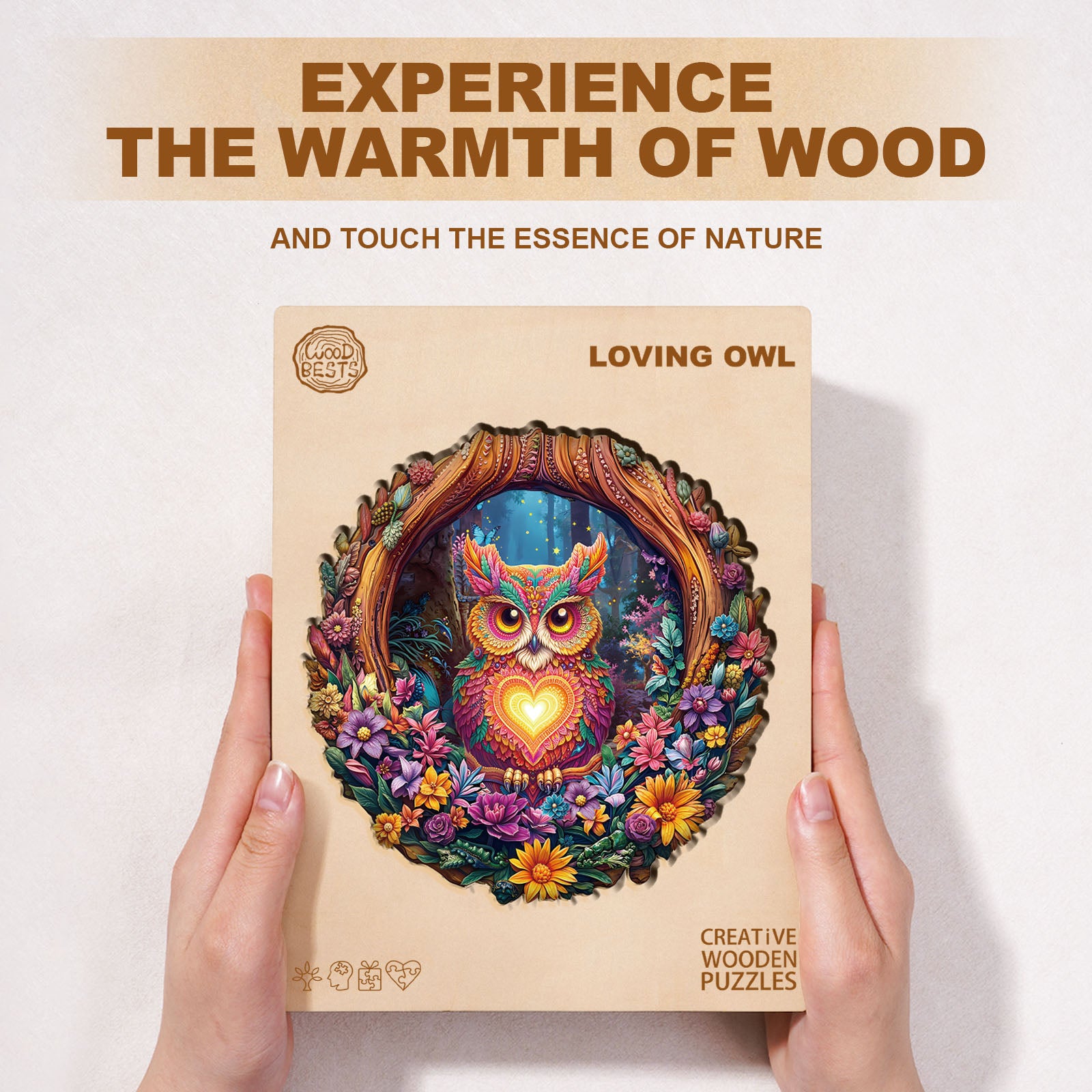 Loving Owl Wooden Jigsaw Puzzle