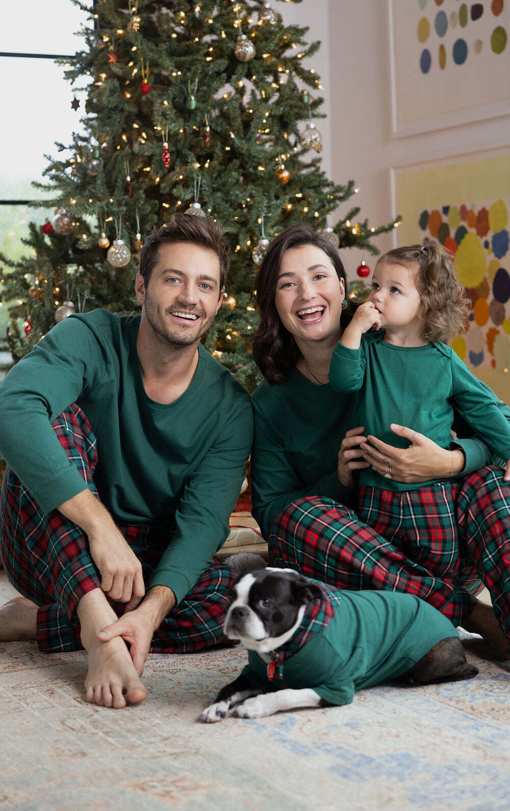 Christmas Plaid Matching Family Pajamas