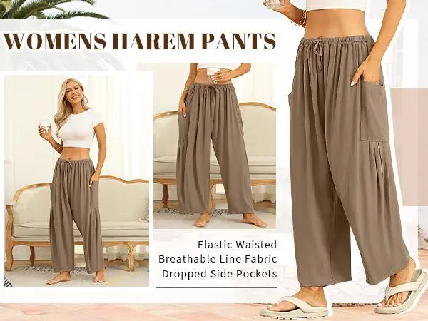 Womens Linen Wide Leg Pants (Less than $3 each!)