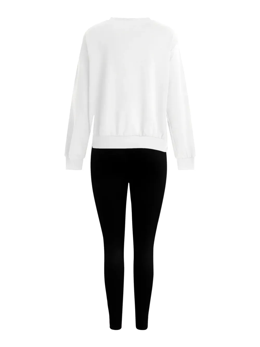 Women's 2-Piece Sweatshirt Set, Ny Letter Print, Round Neck Long Sleeve, Long Pants, Casual Fall Winter, Fitted Style