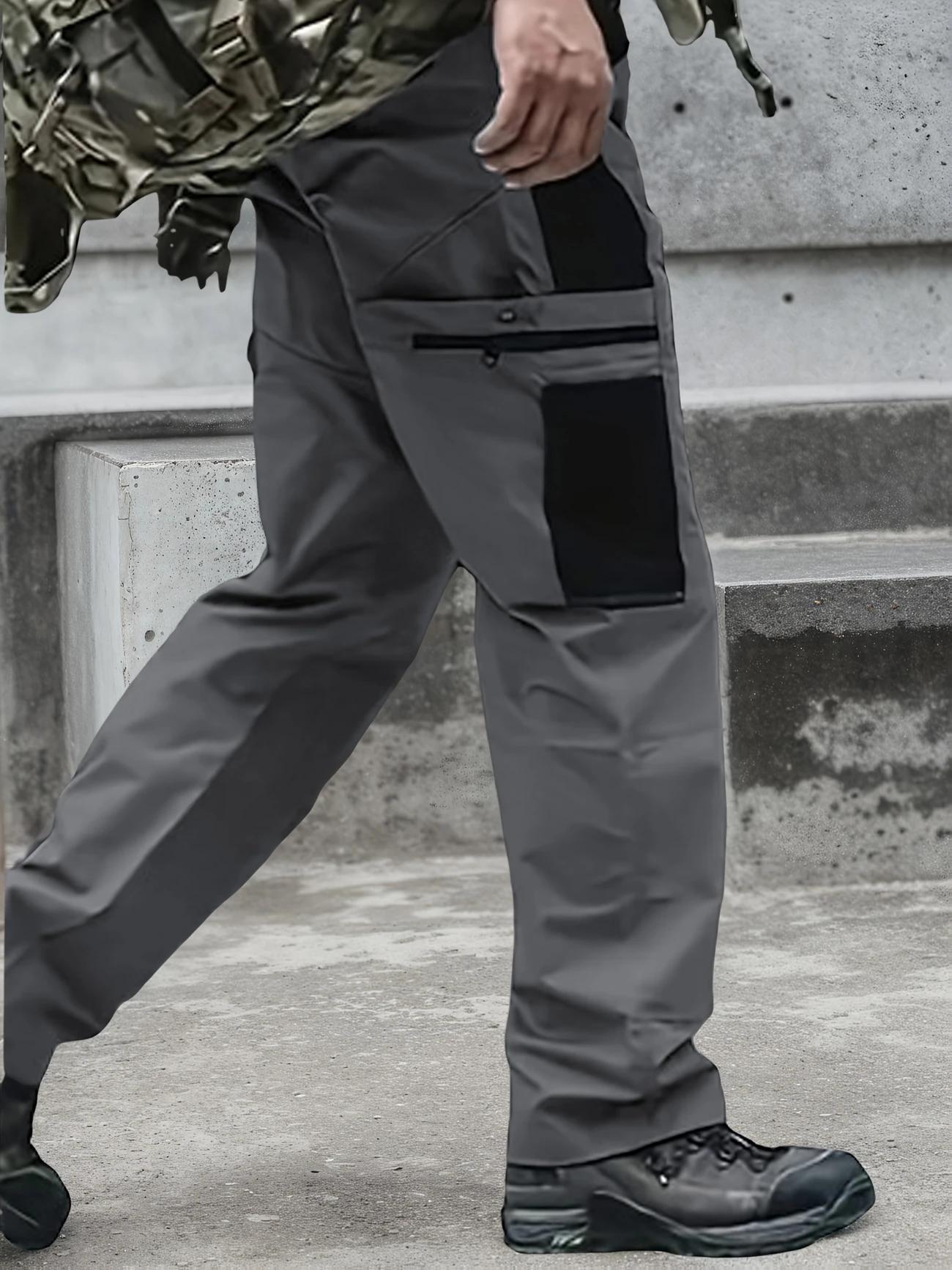 Men's Solid Color Tactical Work Pants