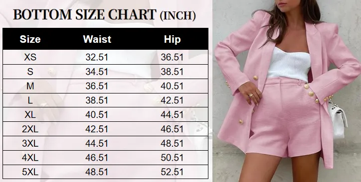 Women's 2 Piece Tweed Blazer Shorts Set