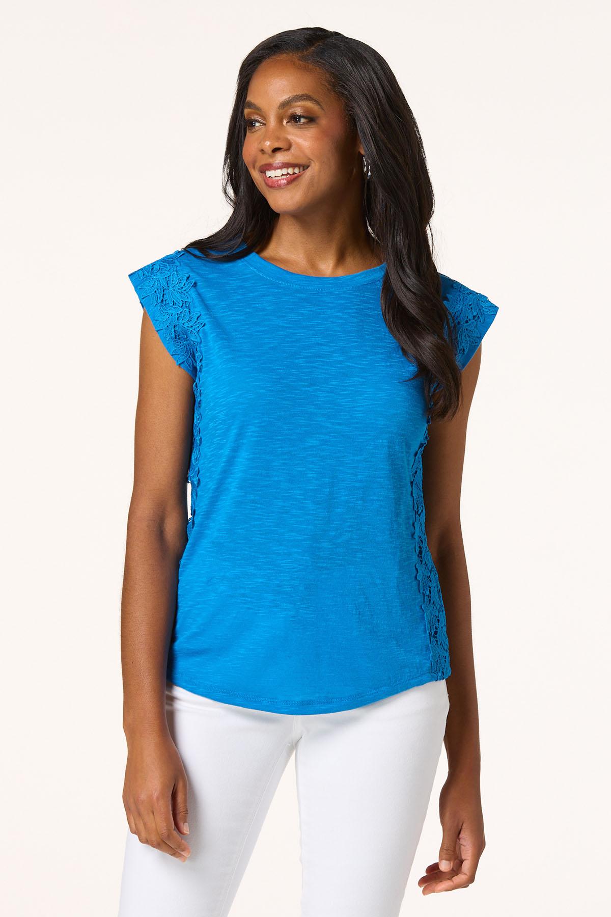 Floral Crochet Applique Top