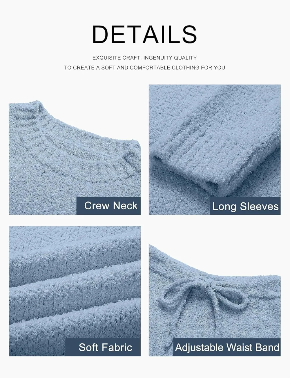 Womens Pajama Sets 2025 Fall Lounge Sweater Set