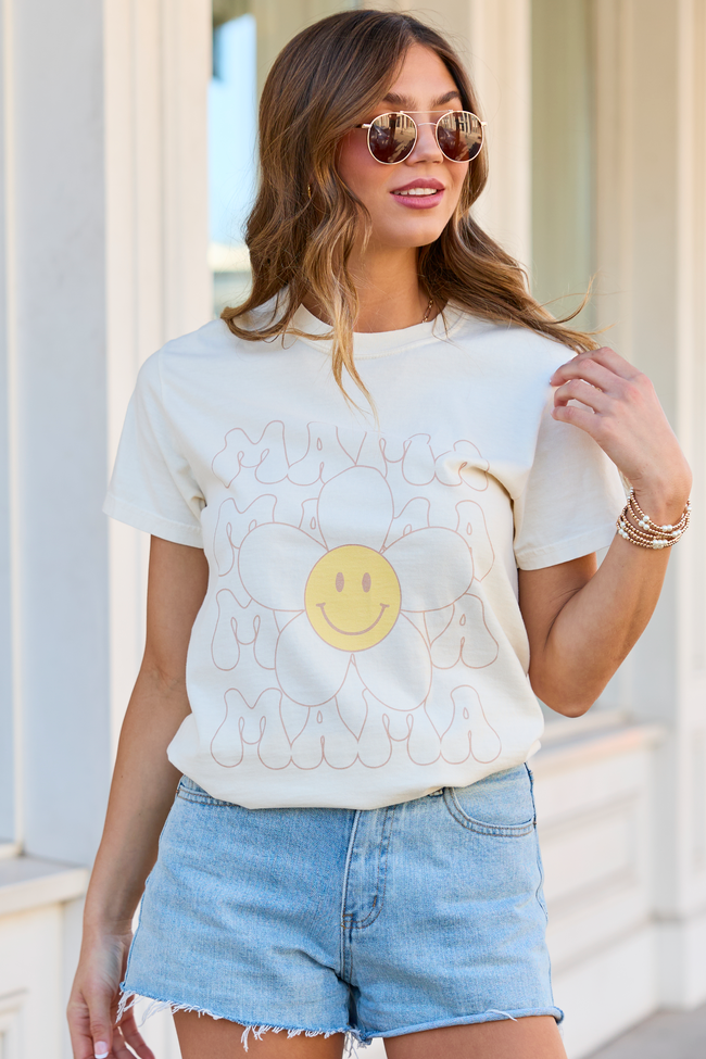 Retro Mama Daisy Ivory Graphic Tee
