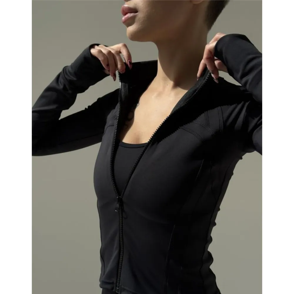 Women's Cropped Zip-Up 2-Piece Set