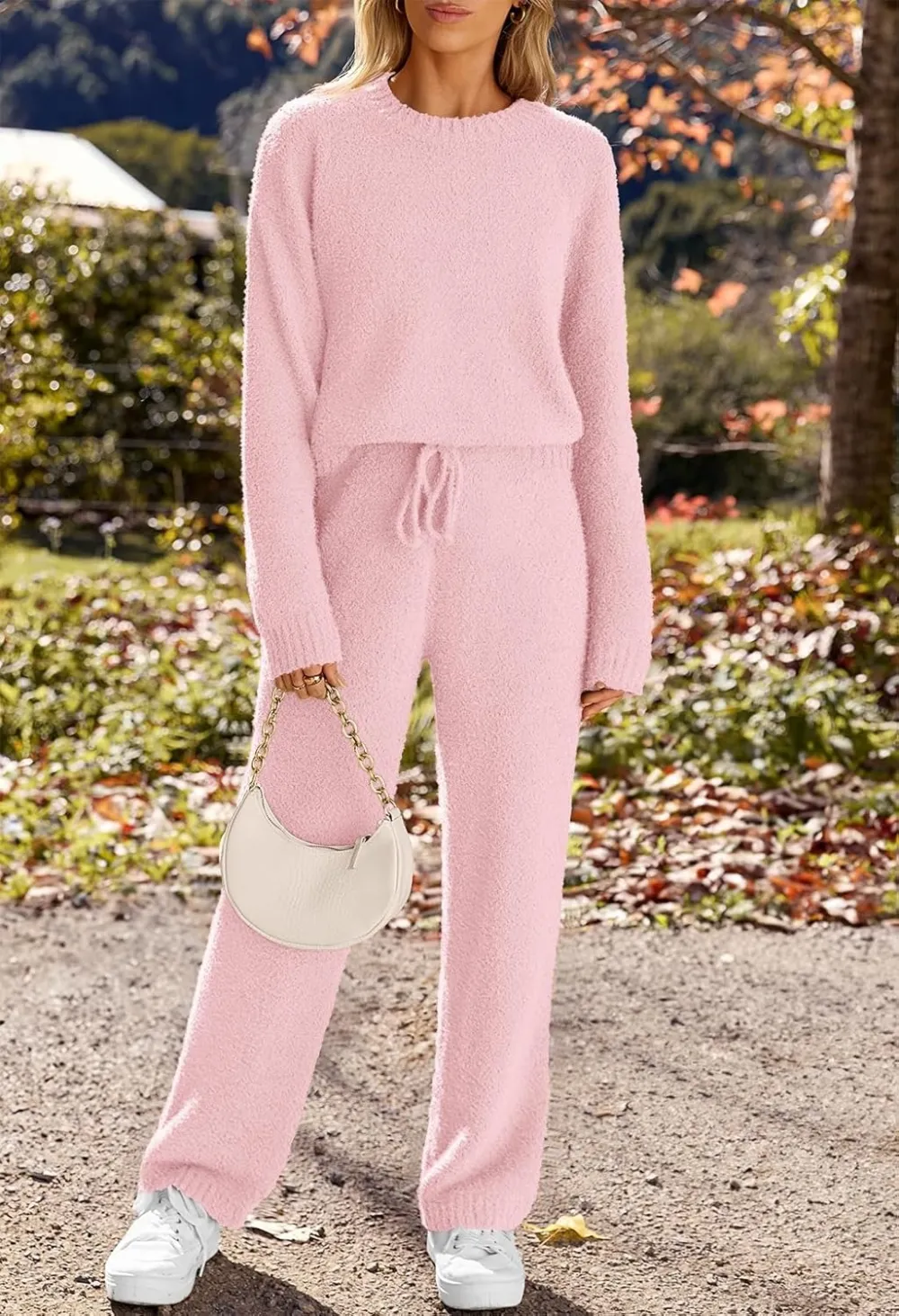 Womens Pajama Sets 2025 Fall Lounge Sweater Set