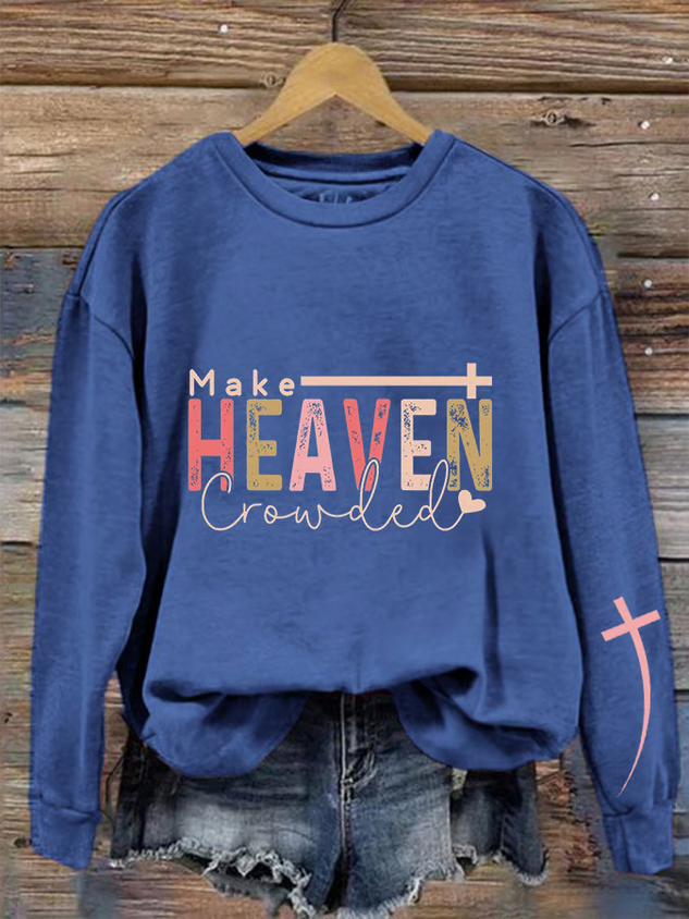 Women's Make Heaven Crowded Print Sweatshirt