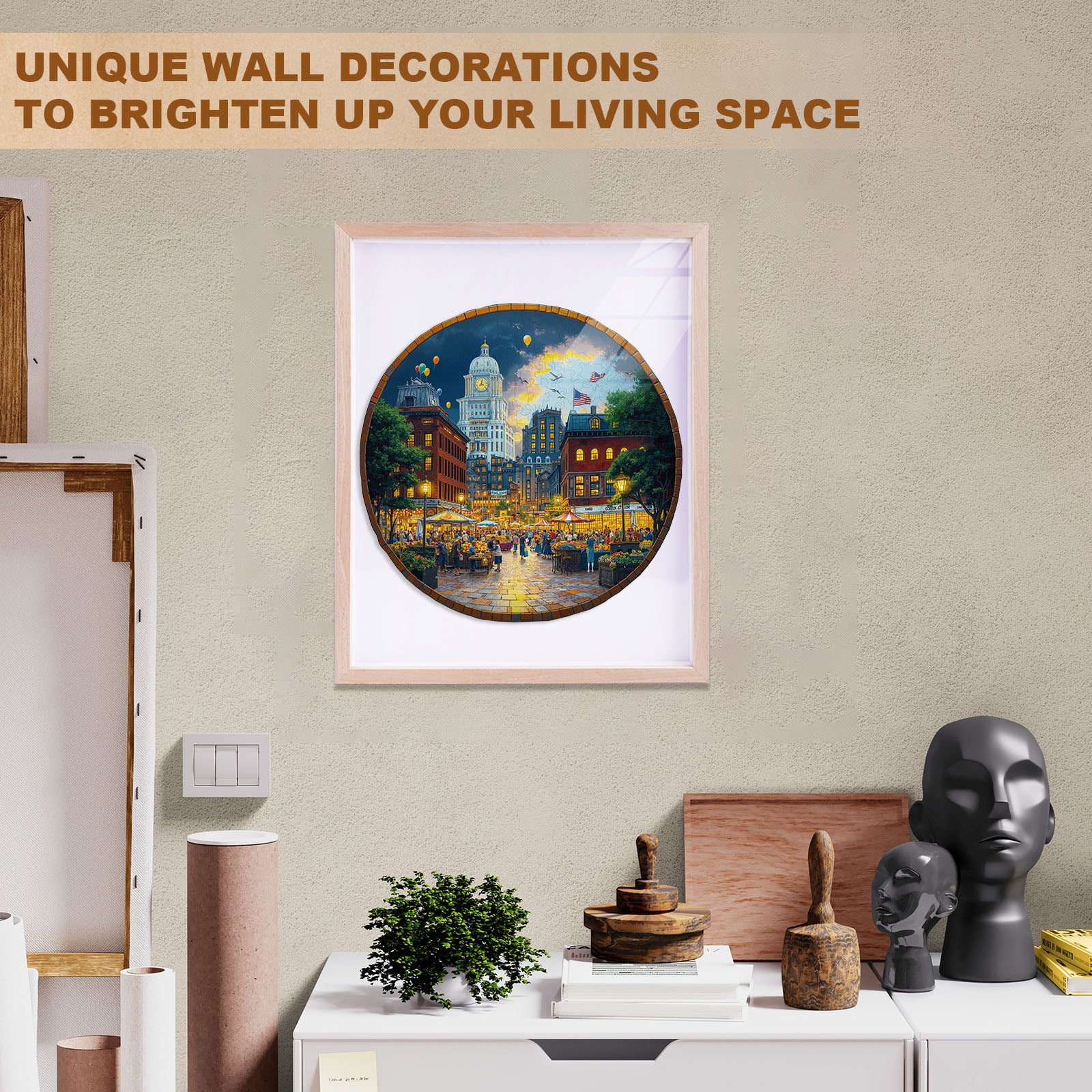 Bonston Market Wooden Jigsaw Puzzle