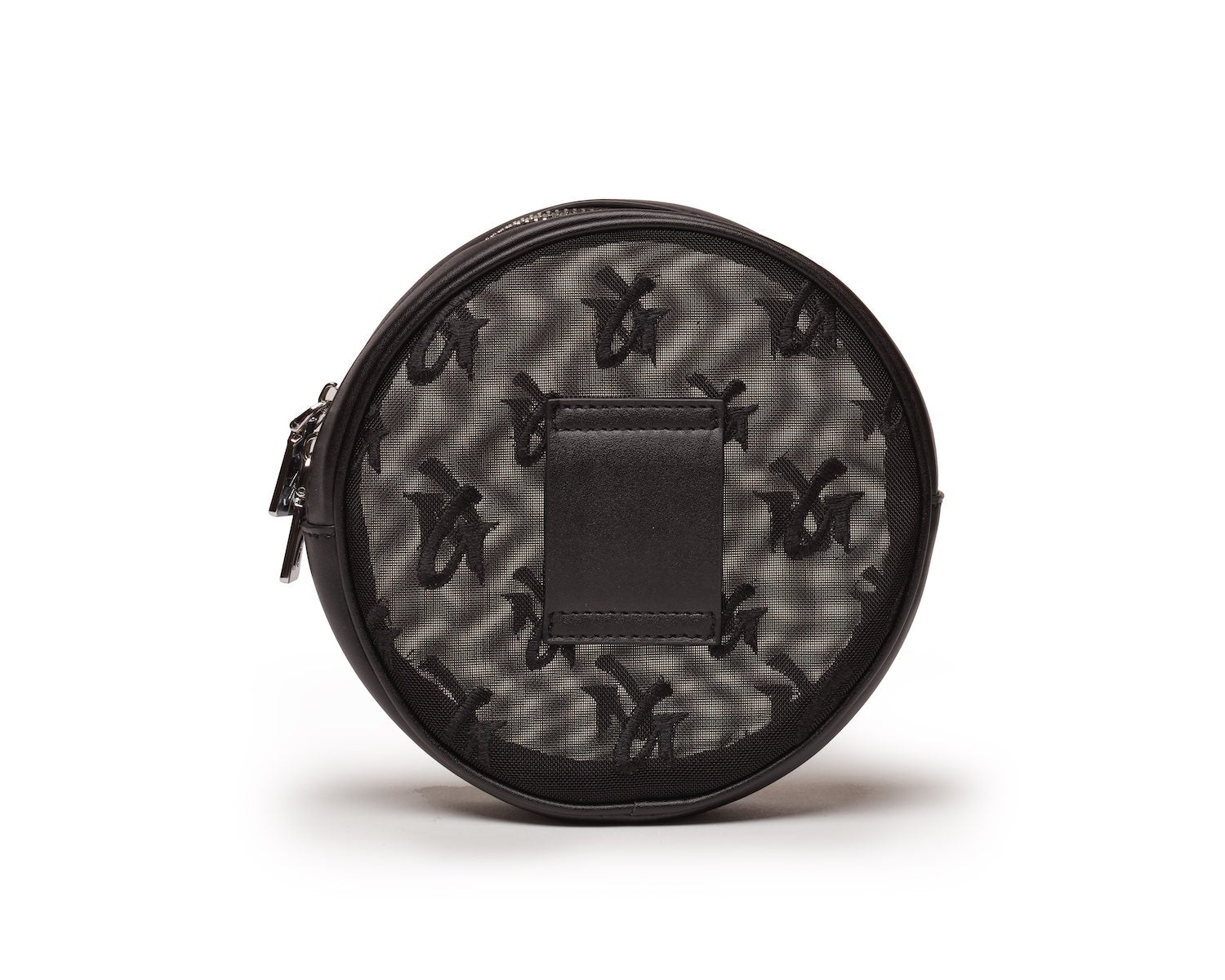 MESH MONOGRAM FANNY PACK - BLACK