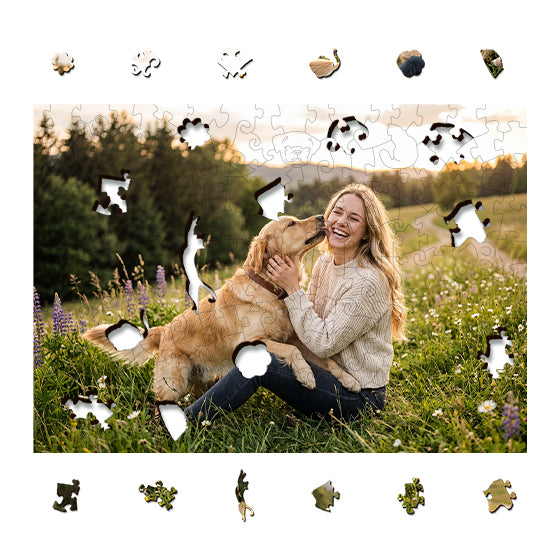 Personalized Photo Wooden Puzzle - Pet Lover Theme