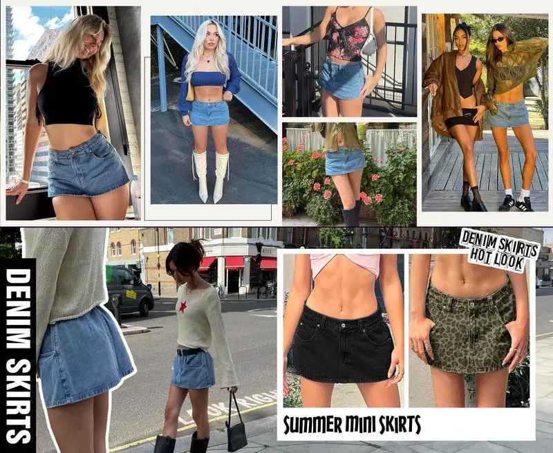 Stretchy Mid Waist Y2K Sexy Denim Mini Skirts (Just $3 Each!)