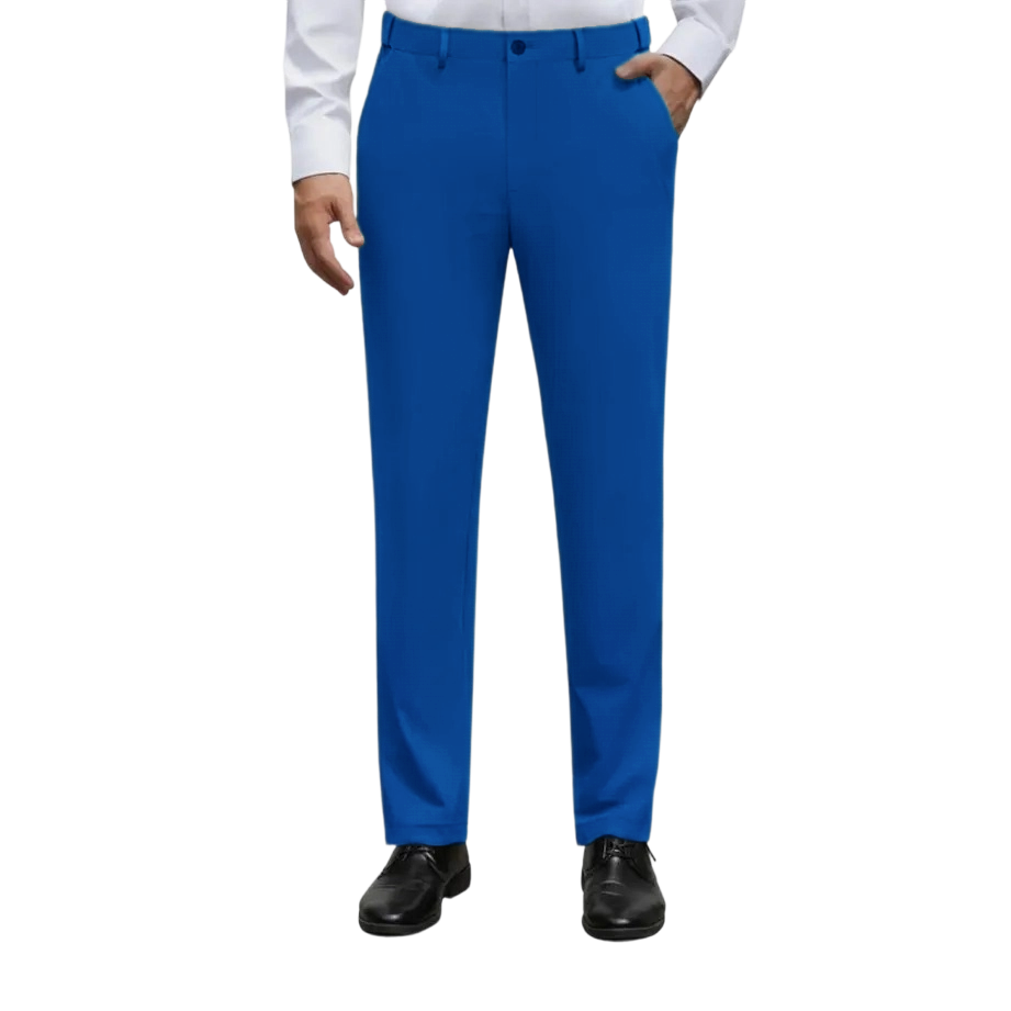 Men's Stretch Dress Pants No Iron Golf Pants Expandable Waist Flat Front Business Casual Pants