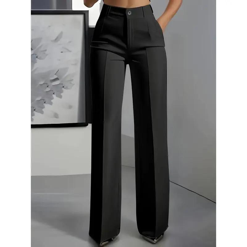 Women's Straight Leg Dress Pants for Work, Classic Business Trousers