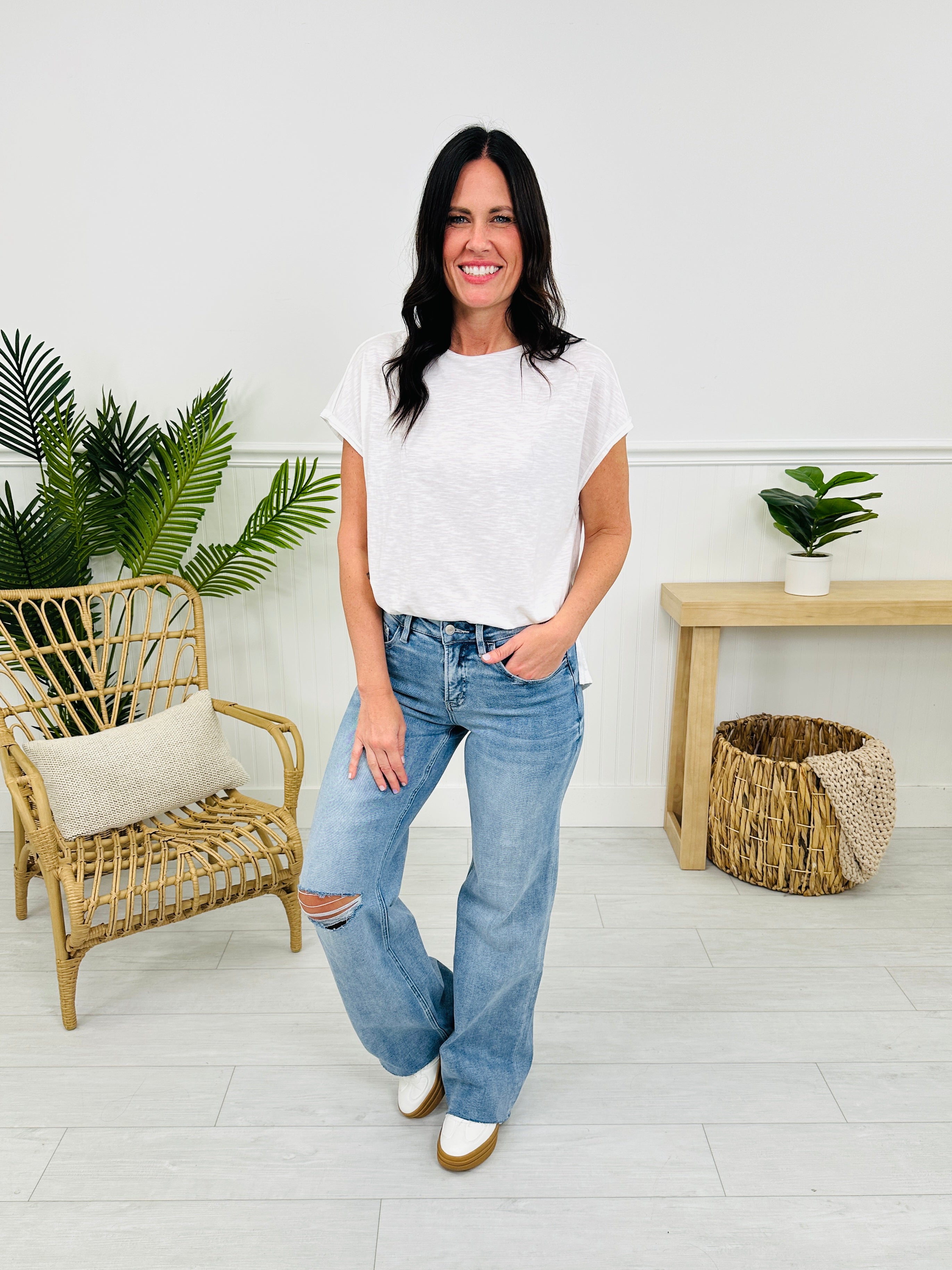The Bee's Knees Tummy Control Wide Leg Jeans