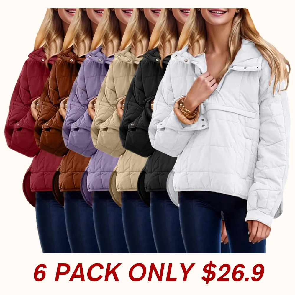 Women's oversized down jacket with quilted batwing sleeves pullover