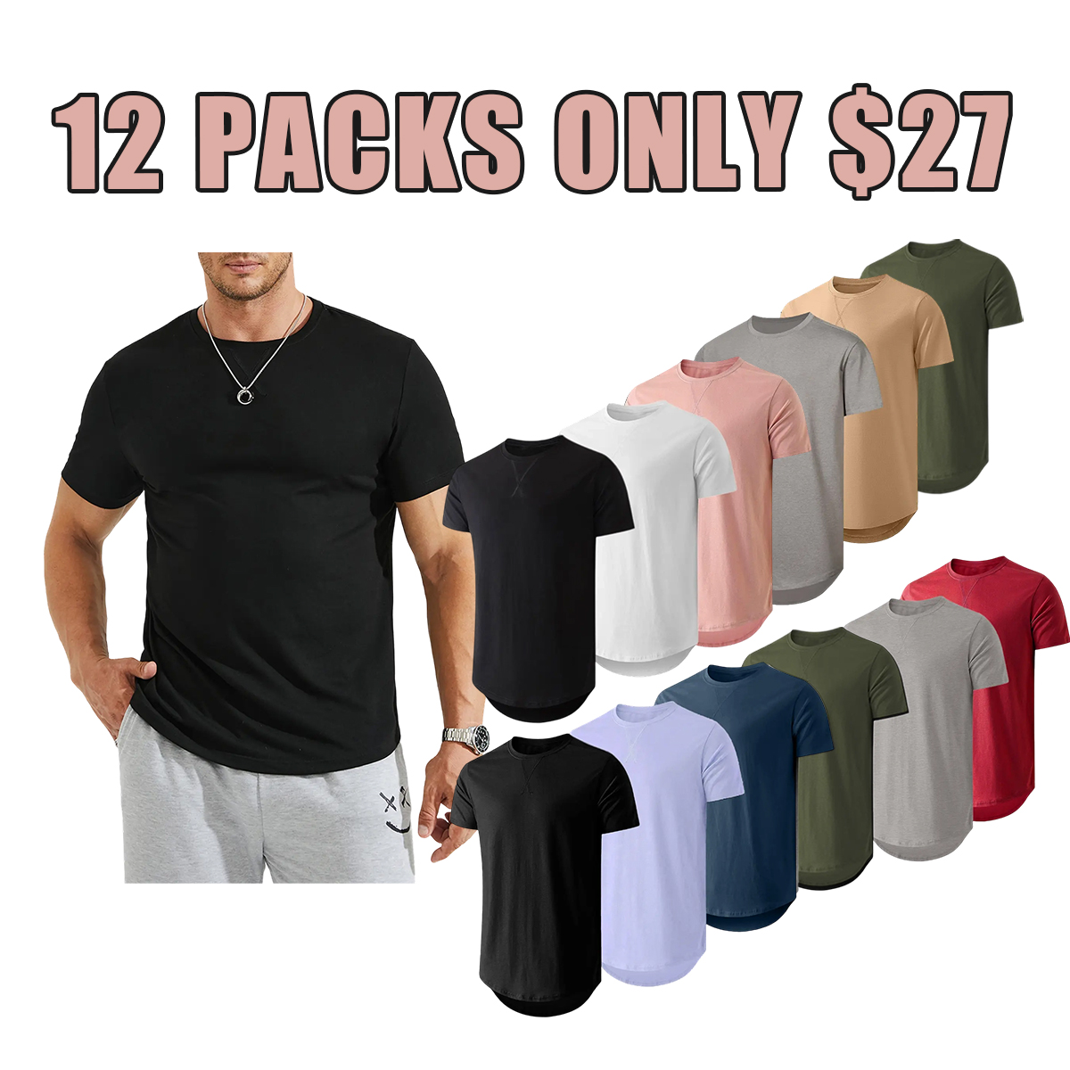 Essential Cotton Crewneck T-Shirt