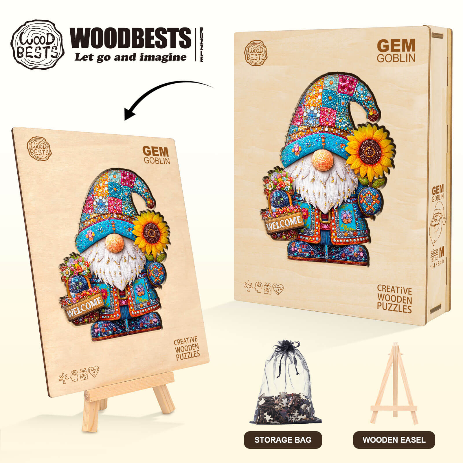 Gem Goblin Wooden Jigsaw Puzzle