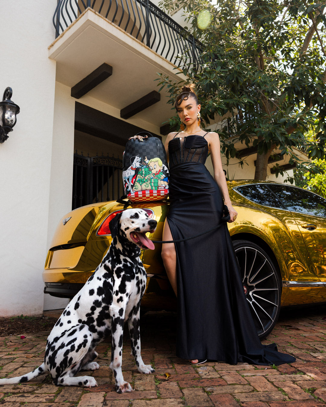 RICHIE RICH PAINT THE SHARK GOLD BACKPACK