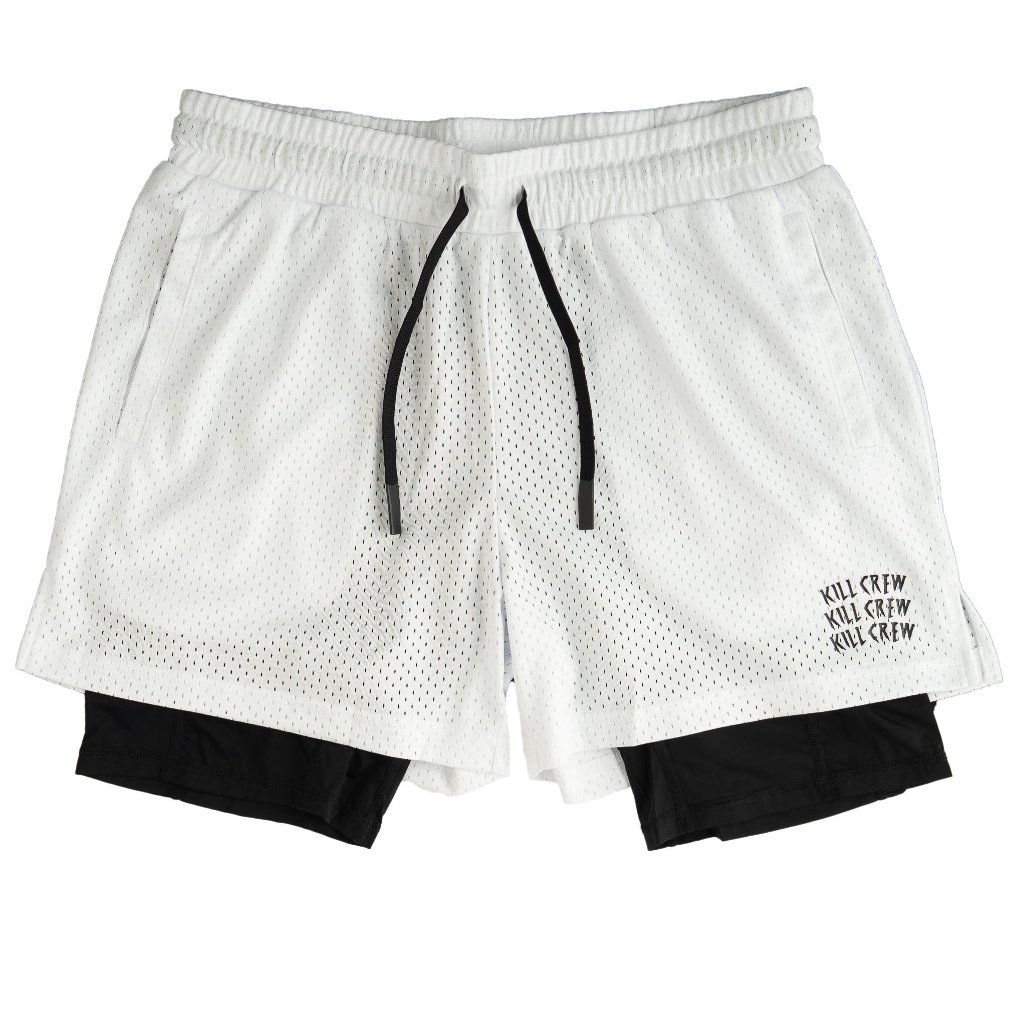TRAINING SHORT WITH LINER - WHITE