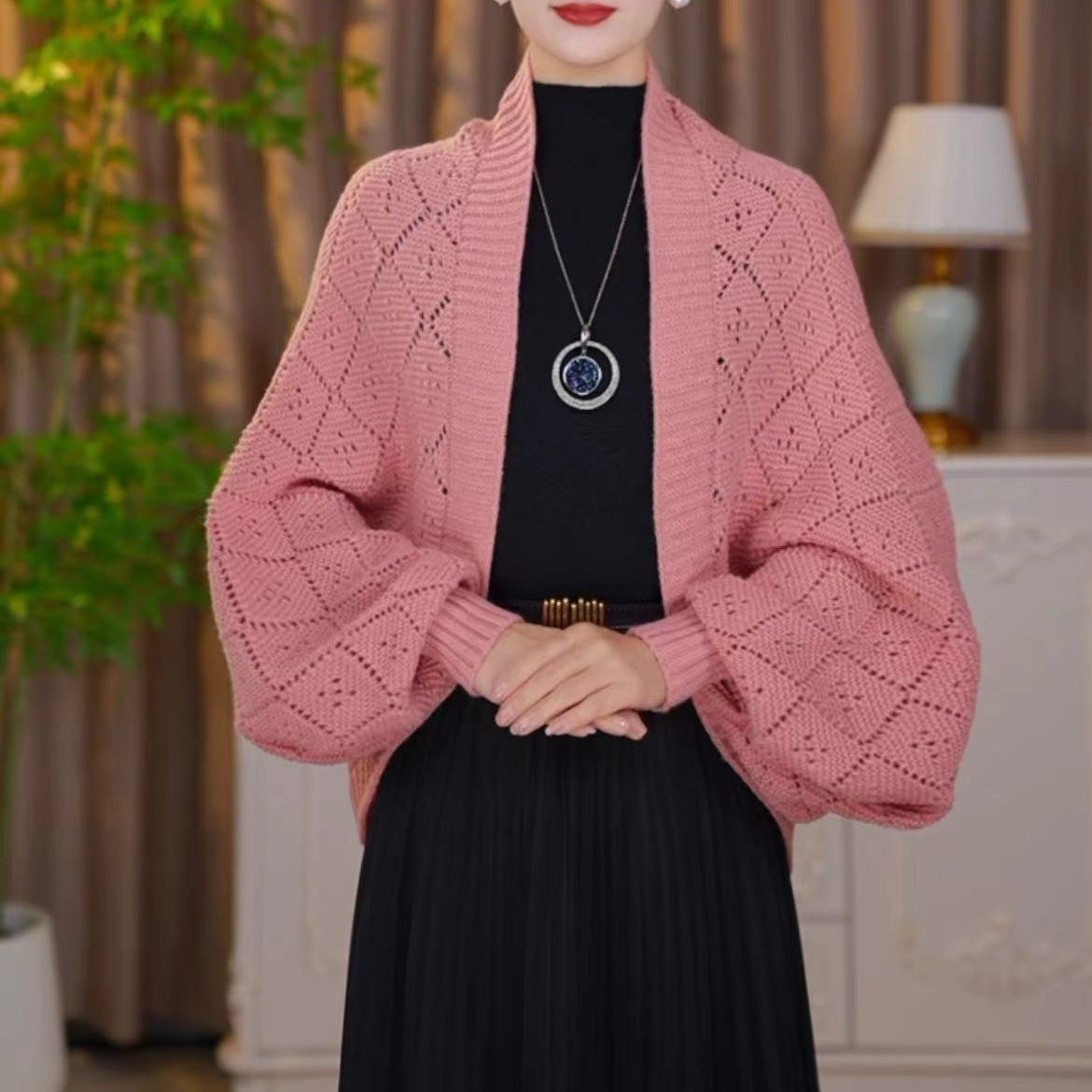 🔥2026 New Fashion🔥Hollow Out Knitted Shawl Coat